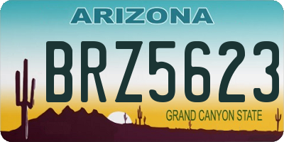 AZ license plate BRZ5623