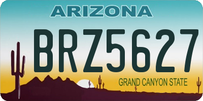 AZ license plate BRZ5627