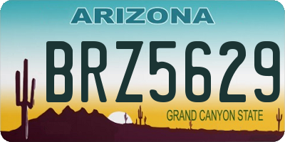 AZ license plate BRZ5629