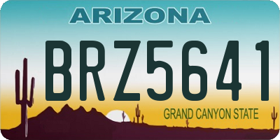 AZ license plate BRZ5641