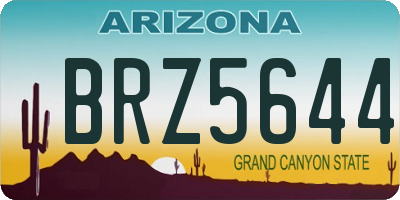 AZ license plate BRZ5644