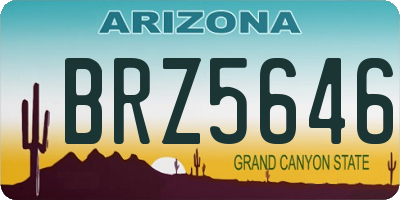 AZ license plate BRZ5646