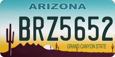 AZ license plate BRZ5652