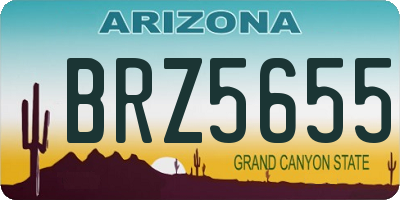 AZ license plate BRZ5655