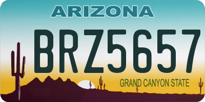 AZ license plate BRZ5657