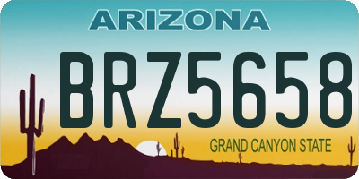 AZ license plate BRZ5658