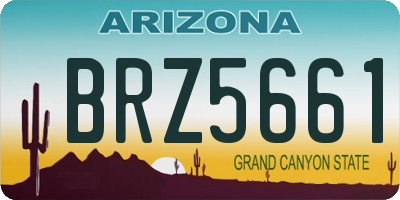 AZ license plate BRZ5661