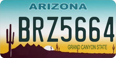 AZ license plate BRZ5664