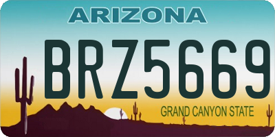 AZ license plate BRZ5669