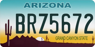 AZ license plate BRZ5672