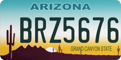 AZ license plate BRZ5676