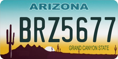 AZ license plate BRZ5677