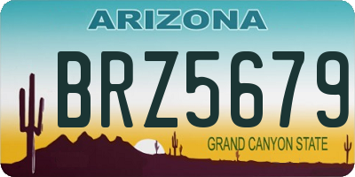 AZ license plate BRZ5679