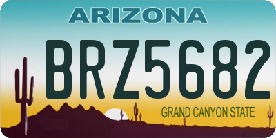 AZ license plate BRZ5682