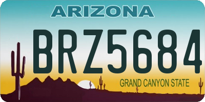 AZ license plate BRZ5684