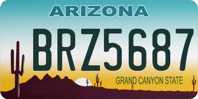 AZ license plate BRZ5687