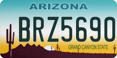 AZ license plate BRZ5690