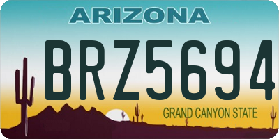 AZ license plate BRZ5694