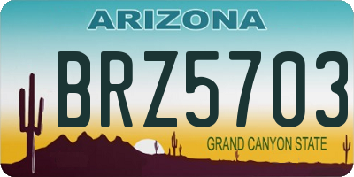 AZ license plate BRZ5703