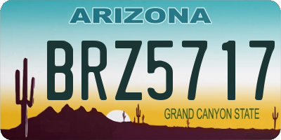 AZ license plate BRZ5717