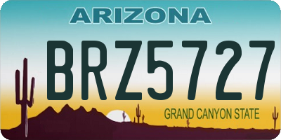 AZ license plate BRZ5727