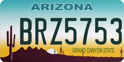 AZ license plate BRZ5753
