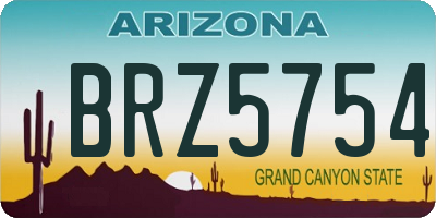AZ license plate BRZ5754