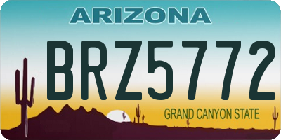 AZ license plate BRZ5772