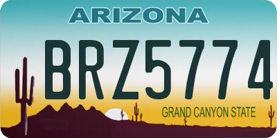 AZ license plate BRZ5774