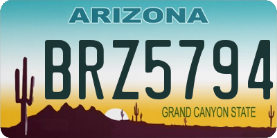 AZ license plate BRZ5794