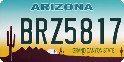 AZ license plate BRZ5817
