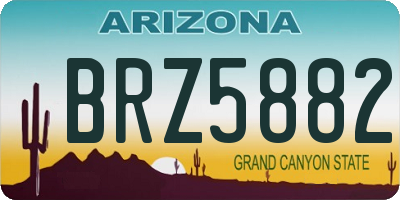 AZ license plate BRZ5882