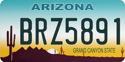 AZ license plate BRZ5891