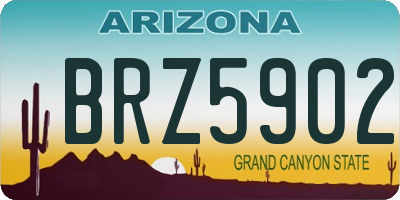 AZ license plate BRZ5902