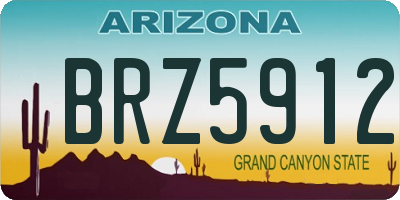 AZ license plate BRZ5912