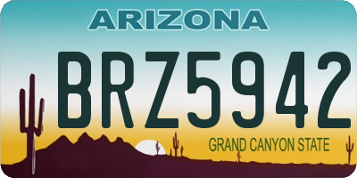 AZ license plate BRZ5942