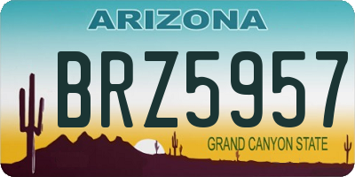 AZ license plate BRZ5957