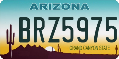 AZ license plate BRZ5975