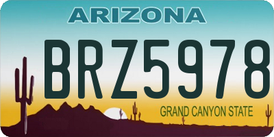 AZ license plate BRZ5978