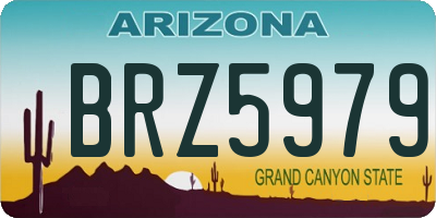 AZ license plate BRZ5979