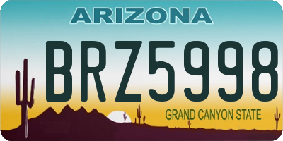 AZ license plate BRZ5998