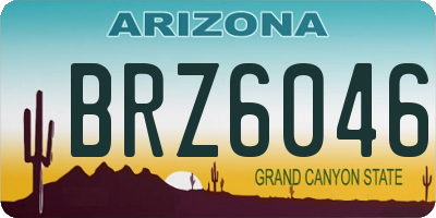 AZ license plate BRZ6046