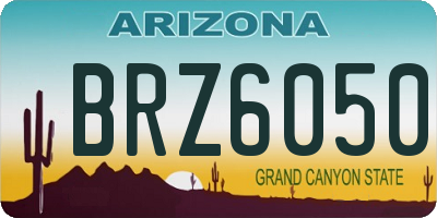 AZ license plate BRZ6050