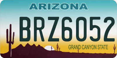 AZ license plate BRZ6052