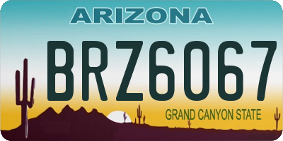 AZ license plate BRZ6067