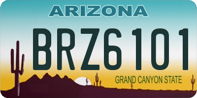 AZ license plate BRZ6101