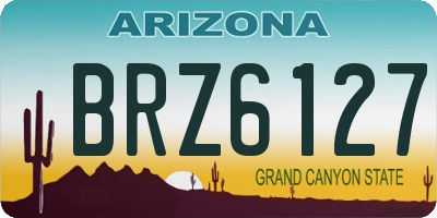 AZ license plate BRZ6127