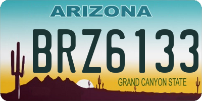 AZ license plate BRZ6133