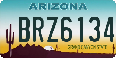 AZ license plate BRZ6134