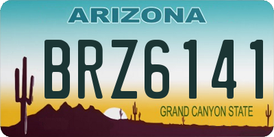 AZ license plate BRZ6141